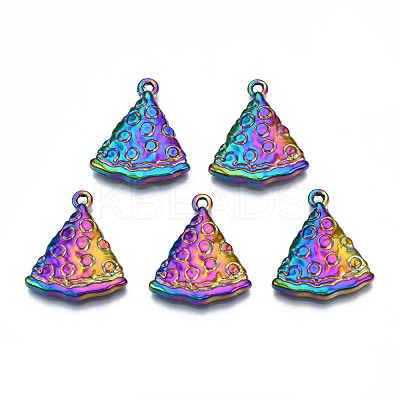 Rack Plating Rainbow Color Alloy Pendants PALLOY-S180-309-1