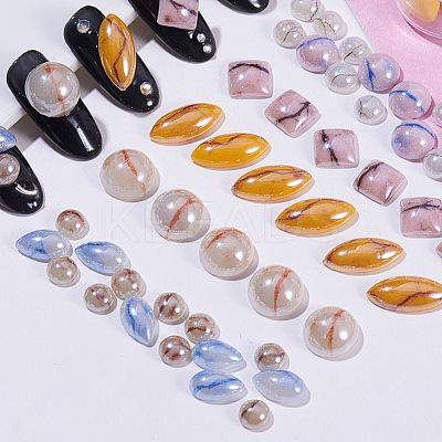 Porcelain Cabochons MRMJ-MSMC001-09-1