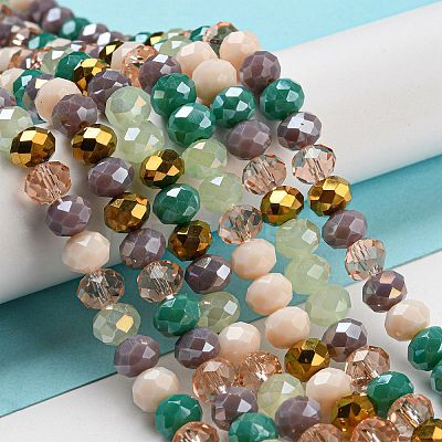 Glass Beads Strands EGLA-A034-M8mm-17-1