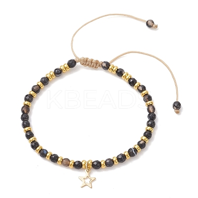 Star 201 Stainless Steel Charm Bracelets BJEW-JB12801-03-1