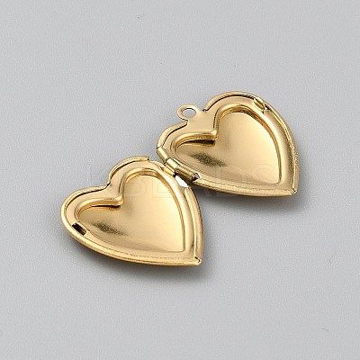 316 Surgical Stainless Steel Locket Pendants STAS-WH0044-75G-1