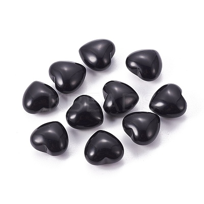 Natural Obsidian Heart Love Stone LS-G-I219-05B-1