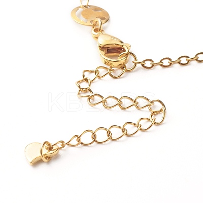 304 Stainless Steel Smile Link Chains Bracelet Making AJEW-JB01039-01-1