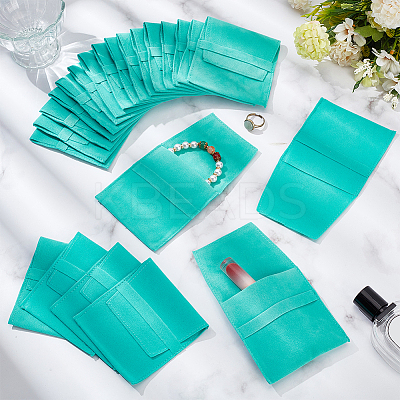 Velvet Jewelry Flap Pouches ABAG-WH0038-43C-1
