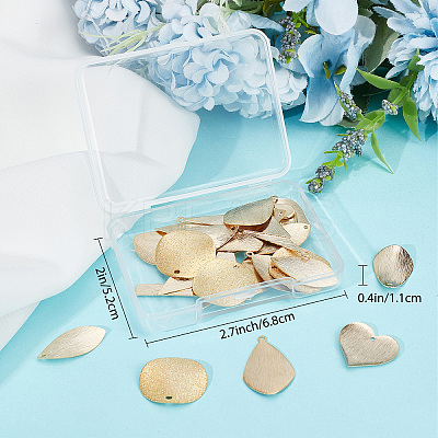 36Pcs 9 Style Brass Pendants KK-SC0003-28-1