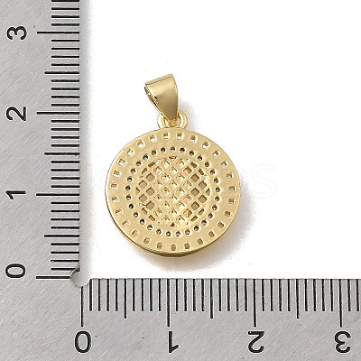 Brass Micro Pave Cubic Zirconia Pendants KK-D431-039G-1
