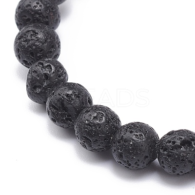 2Pcs 2 Style Style Natural Lava Rock & Mixed Stone & Synthetic Hematite Stretch Bracelets Set BJEW-JB08733-1