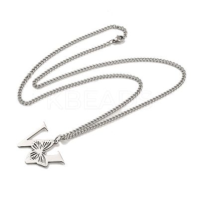 201 Stainless Steel Necklaces NJEW-Q336-01W-P-1