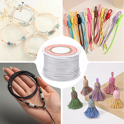 Polyester Milan Cord for DIY Jewelry Craft Making OCOR-CY0004-27-1