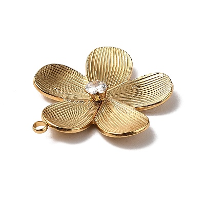 304 Stainless Steel Rhinestone Pendants STAS-P395-11A-G-1