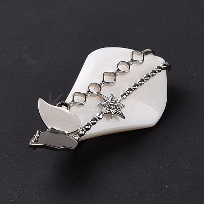 Natural White Shell Pendants SSHEL-C009-04P-1