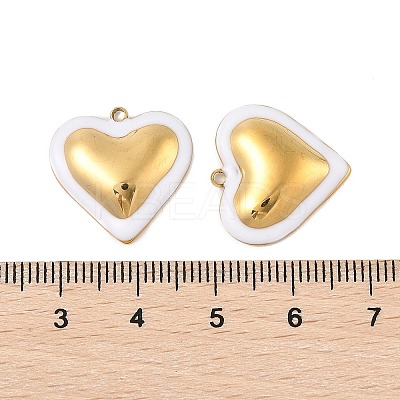 304 Stainless Steel Enamel Pendants STAS-P380-09G-03-1