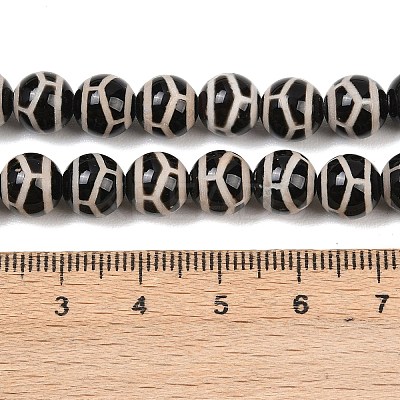 Tibetan Style dZi Beads Strands G-G328-A04-8mm-1