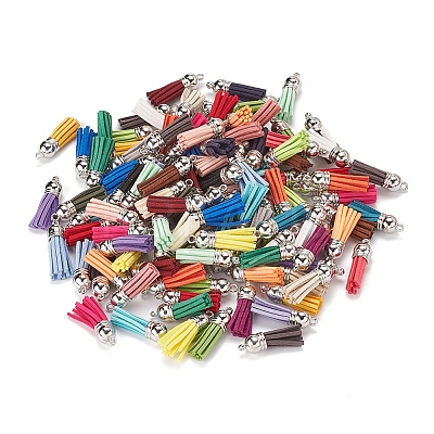 120Pcs 30 Colors  Faux Suede Tassel Pendant Decorations FIND-YW0001-14P-1