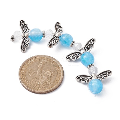 3 Strands 3 Colors DIY Resin Beaded Strands Set AJEW-JB01179-02-1