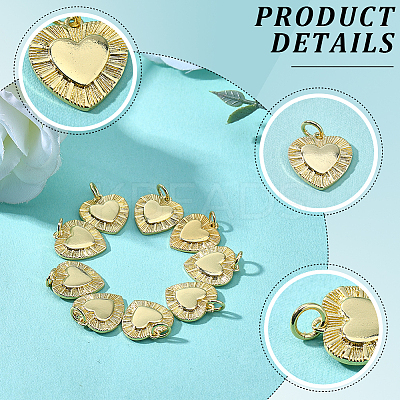 10Pcs Brass Pendants KK-BBC0025-18-1