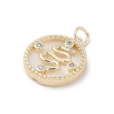 Brass Micro Pave Clear Cubic Zirconia Pendants KK-A207-05G-1