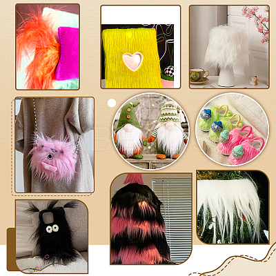 10Pcs 10 Colors Artificial Wool Fabric DIY-GA0008-83-1