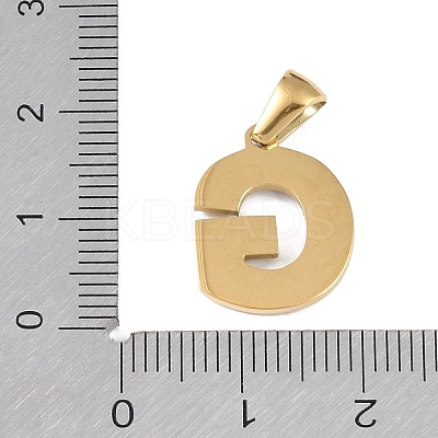 Natural White Shell Alphabet Pendants STAS-M338-02G-G-1