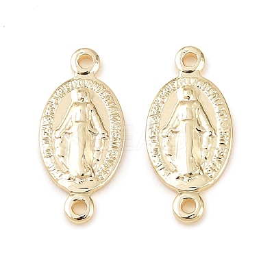 Brass Oval with Virgin Connector Charm KK-Z146-31G-1
