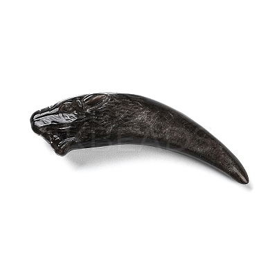 Natural Silver Sheen Obsidian Big Pendants G-G098-10-1