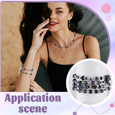 Imitate Austrian Crystal Bicone Glass & Mixed Glass Beads Findings Kits GLAA-GA0002-32-1