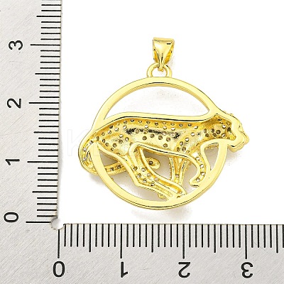 Brass Micro Pave Cubic Zirconia Pendants KK-K354-08H-G-1