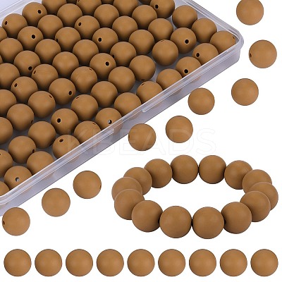 80Pcs Round Silicone Focal Beads SIL-SZ0001-24-25-1