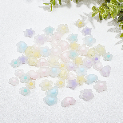 160Pcs 16 Styles Transparent Acrylic Beads and 1 Roll Elastic Crystal Thread DIY-SC0016-21-1