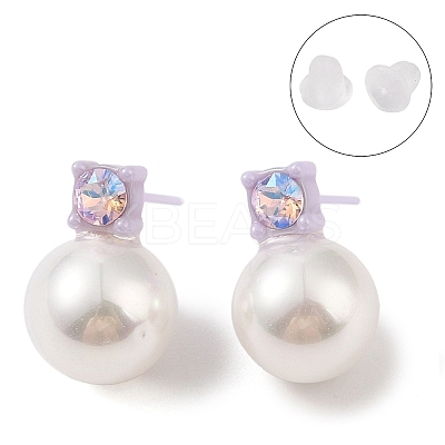 Hypoallergenic Bioceramics Zirconia Ceramic Stud Earrings EJEW-C111-15B-1
