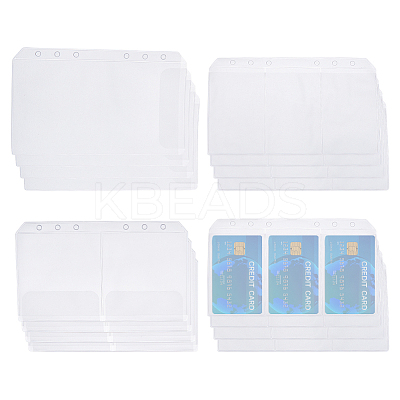 12Pcs 3 Style A6 Size Binder Pockets ABAG-GF0001-23-1