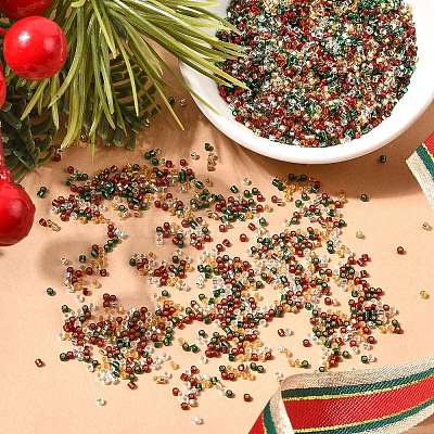 4 Colors 11/0 Christmas MIYUKI Delica Seed Beads SEED-X0058-20-1