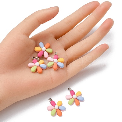 Opaque Resin Pendants HUDU-YW0001-01-1