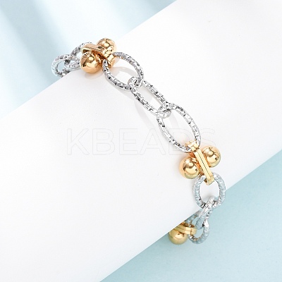 201 Stainless Steel Chain Bracelets BJEW-P378-01A-A-1