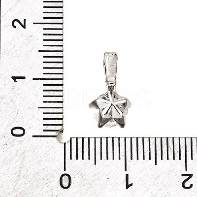Brass Micro Pave Cubic Zirconia Charms KK-D356-05A-P-1