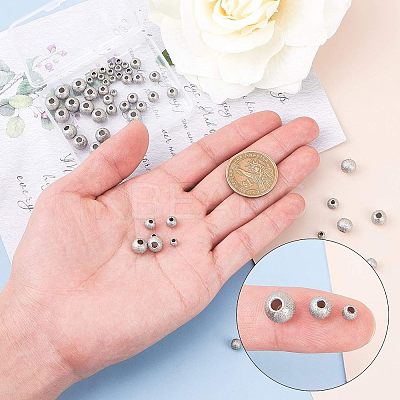 304 Stainless Steel Textured Spacer Beads STAS-UN0005-53-1