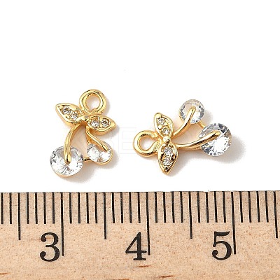 Brass Micro Pave Cubic Zirconia Pendants KK-D373-03A-G-1