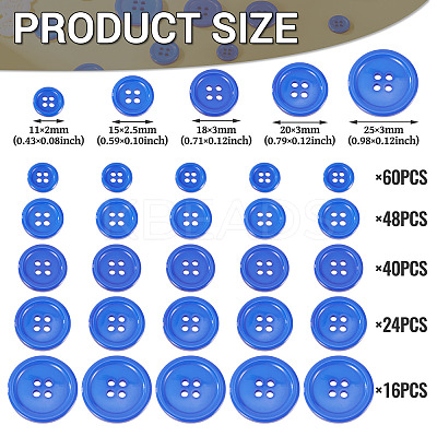 4-Hole Resin Buttons RESI-TA0004-11B-03-1