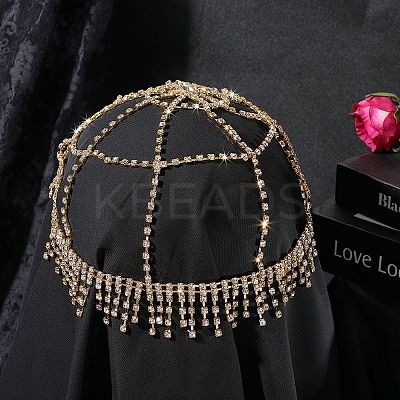 Alloy Rhinestone Mesh Headbands OHAR-WH20005-32G-1
