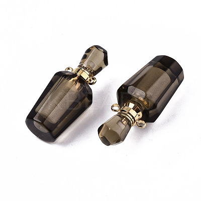Faceted Natural Smoky Quartz Pendants LS-G-T131-14C-1