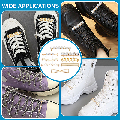 8 Styles Alloy Shoe Lace Decoration FIND-WR0012-34-1