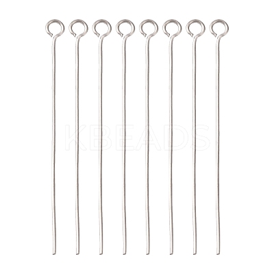 Tarnish Resistant Stainless Steel Eye Pin Jewelry Findings X-STAS-E013-0.6x40mm-1