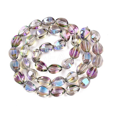 Electroplate Glass Beads Strands EGLA-T028-01J-1