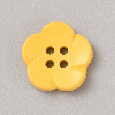 Spray Painted Plastic Buttons FIND-WH0152-394B-01-1
