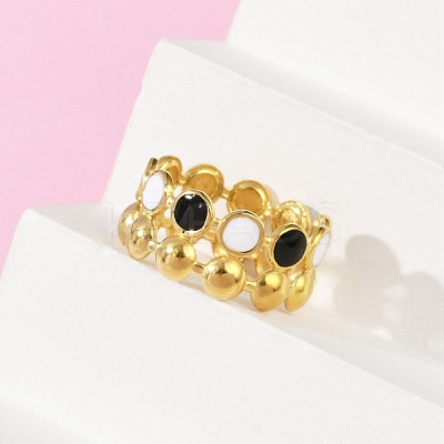 304 Stainless Steel Adjustable Cuff Rings RJEW-Q015-01G-B-1