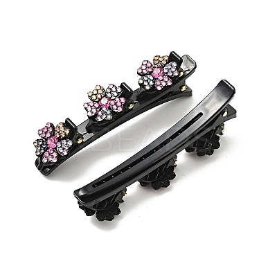 Fashion Double Layer Resin Rhinestone Alligator Hair Clips Sets LS-PHAR-P005-25-1