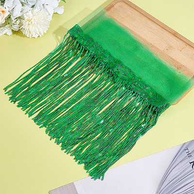 Polyester Tassel Lace Ribbon OCOR-WH0070-175C-1
