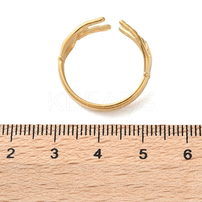 304 Stainless Steel Rock & Roll Hand Gesture Cuff Rings for Women Men LS-RJEW-B118-02G-1
