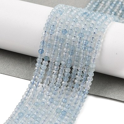 Natural Aquamarine Beads Strands G-L587-B02-01-1