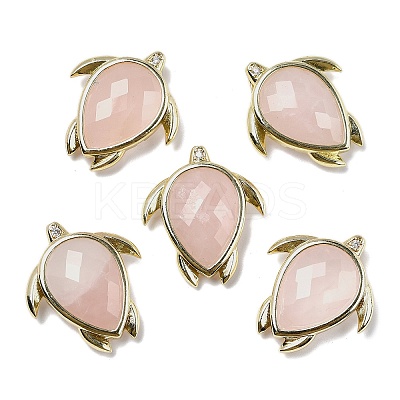 Natural Rose Quartz Pendants G-U019-02G-02-1